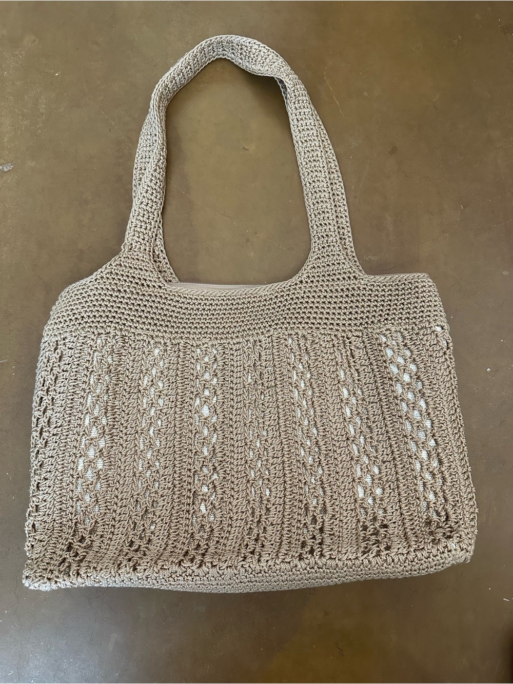 The Sak Hand-Crocheted Sola Carryall Tote - Bamboo with Gold - Picture 3 of 10